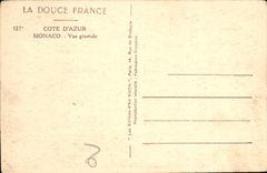 CPA Cote d'Azur Monaco vue generale 