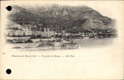 CPA Panorama de Monte Carlo vue prise de Monaco 
