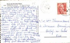 CPA Route des Grandes Alpes Gorges de Daluis la Tete de Femme a gauche Silhouette de son Gardien 