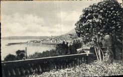 CPA Menton entre les fleurs vue prise de Garvan 