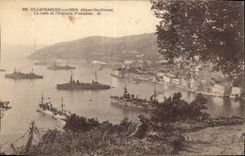 CPA Villefranche sur Mer Alpes Maritimes la rade et l'Escadre Francaise 