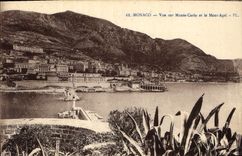 CPA Monte Carlo vue sur Monte Carlo et le Mont Agel 