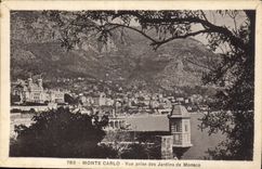 CPA Monte Carlo vue prise des Jardins de Monaco 