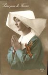 CPA Priere Pour la France Religieuse Femme