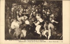 CPA Musee de Bordeaux Fete Flamande dite de la rosiere Breughel Peter dit le Vieux 1580 1600 Ecole F