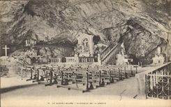 CPA Saint Baume Interieur de la Grotte 