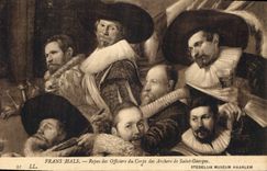 CPA Frans Hals Repas des officiers du Corps des Archers de Saint Georges Stedelijk Museum Haarlem 