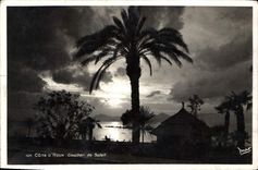 CPA Cote d'Azur Coucher de Soleil 