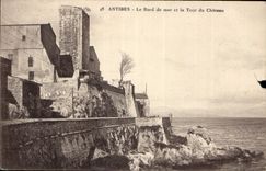 CPA Antibes Le Bord de mer et la Tour du Chateau 
