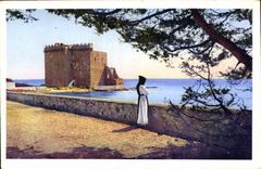 CPA Abbaye de N D de Lerins Ile Saint Honorat Monastere fortifie en face de l'immensite 