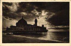 CPA Cote d'Azur Nice Alpes Maritimes Crepuscule sur le Palais de la Jetee 