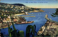 CPA Nice Le Mont Boron et l'Entree du Port 