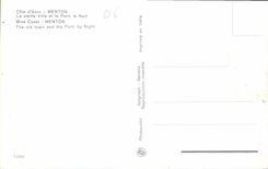 CPA Cote d'Azur Menton La Vieille Ville et le Pont la nuit 