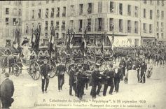 REPRO Catastrophe du Dirigable Republique le 25 septembre 1909 Funerailles ces victimes a Versailles