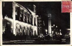 CPA Nice Palais de la Mediterranee et Promenade Effet de nuit 