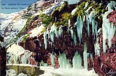 CPA Gorges du Cian A M la route Pendant l'Hiver 