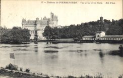 CPA Chateau de Pierrefonds vue prise de la Gare 