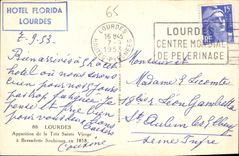 CPA Lourdes Apparition de la Tres Sainte Vierge a Bernadette Soubirous en 1858 