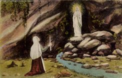 CPA Lourdes l'Apparition 