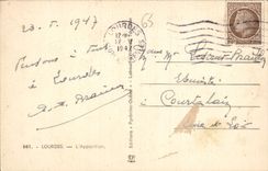 CPA Lourdes l'Apparition 