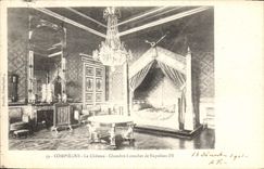 CPA Compiegne Le Chateau Chambre a coucher de Napoleon III 