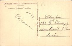 CPA La Douce France Chateau de Chantilly Le Parc et Proserpine par Cliapu 