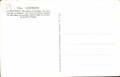 CPA Lourdes a Bartres Bernadette fut bergere la voici pres de sa bergerie au fond la maison Lagues o