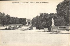 CPA Copiegne La Terrasse du Chateau et l'Avenue des Beaux Monts 