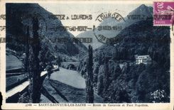 CPA Saint Sauveur les Bains Route de Gavarnie et Pont Napoleon 