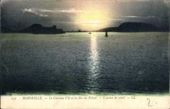 CPA Marseille le Chateau d'If et les Iles du Frioul Coucher de soleil 