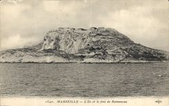 CPA Marseille L'Ile et le fort de Ratonneau 