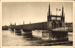 CPA La Douce France Strasbourg Bas Rhin Le Pont de Chemin de fer sur le Rhin 