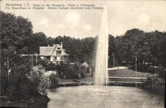 CPA Strasbourg Partie a l'Orangerie Maison rustique alsacienne avec Fontaine 