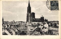CPA Strasbourg Vue panoramique prise de l'Hopital 
