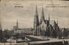 CPA Strasbourg Eglise protestante de la garnison 