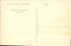 CPA La Douce France Strasbourg Bas Rhin l'Universite 