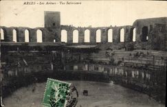 CPA Arles Les Arenes vue interieure Taureau Corrida