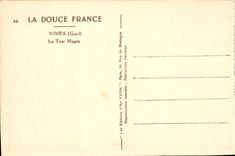 CPA La Douce France Nimes Gard La Tour Magne 