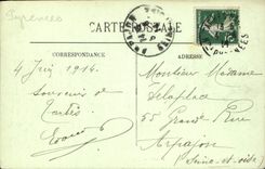 CPA Tarbes vue generale sur les Pyrenees