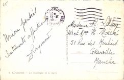 CPA Lourdes La Basilique et le Gave 