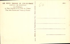 CPA Les petits tableaux de l'Ile de France Chateau de Chantilly les Chateaux le pepip Chateau et la 