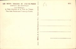 CPA Les petits tableaux de l'Ile de France Chateau de Chantilly les Chateaux le pepip Chateau et la 