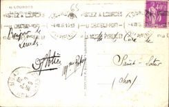 CPA Lourdes La Basilique illuminee 