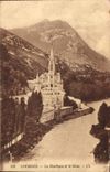 CPA Lourdes La Basilique et le Gave 