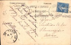 CPA Lourdes La Basilique et le Gave 