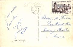 CPA Lourdes l'Esplanade et la Baisilique 