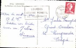 CPA Lourdes La Basilique et la Grotte Miraculeuse 