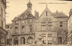 CPA Mantes L'Hotel de Ville et le Tribunal 