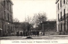 CPA Langres caserne Turenne 21e Regiment d'Infanterie La Grille Militaria