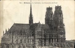 CPA Orleans La Cathedrale vue d'ensemble cote nord 